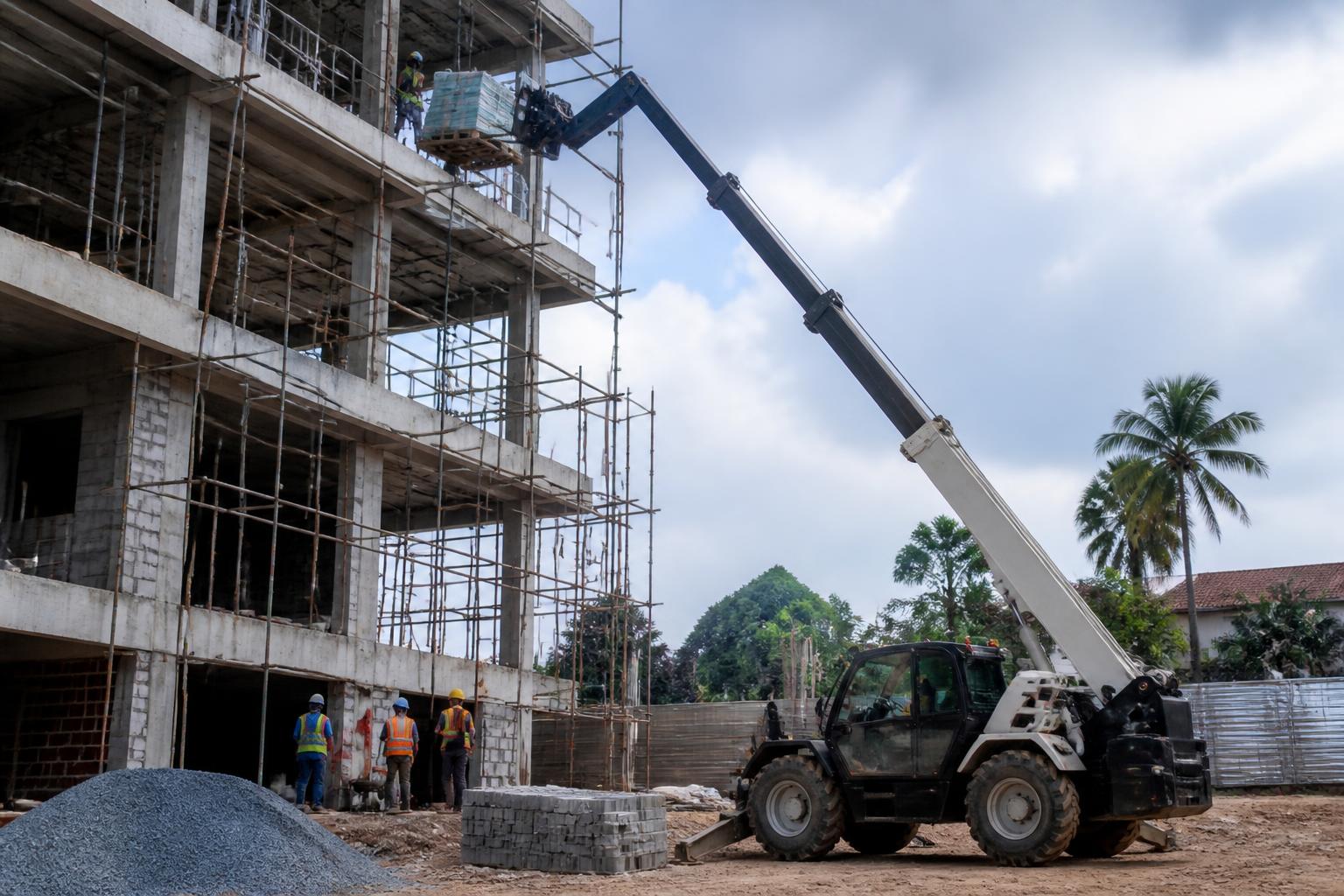 Telehandlers for hire in Uganda — Material Handling plant and machinery