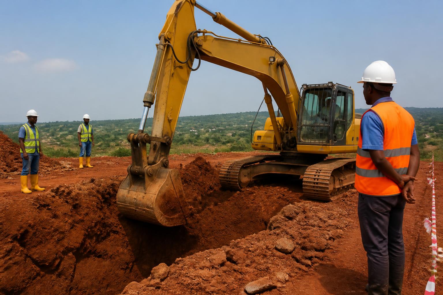 Excavators for hire in Uganda — Earthmoving plant and machinery